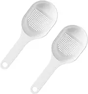 Luxshiny 2 Pack Crafted Sieve Spoons Multipurpose Colander Spoons for Kitchen Filter Sprinkle