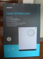 New J.Burrows Glass Frameless White Board 600 x 450mm Whiteboard SYDNEY PU ok#a