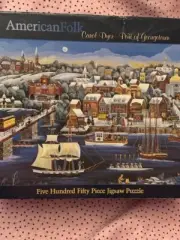 American Folk 24X18 Puzzle Carol Dyer Port Of Georgetown 550 Pcs New