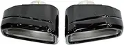 Compatible For 2022-2023 BMW X3 X4 G01 G02 Exhaust Tip Modification M40i Stainless Steel Square Mouth Black Muffler Nozzle(Black)