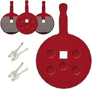 ZALOPA 2 Pairs Full Set BB5 Brake Pads Bicycle Disc for Merida Giant Avid Mechanical and Promax DSK-710 FLJ Akiho DD Evolution UBGO MTB Bikes Red Brass Copper Metal Semi Metallic Ceramics Brass