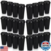 LEIFEOSH 24 Pack Reusable Coffee Cups with Lids 16 oz To Go Coffee Cups with