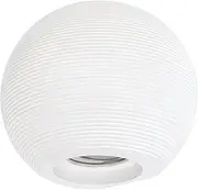 Beacon Lighting Ravine 1 Light Round Ribbed Wall Sconce in White Gypsum