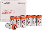 RUIHU CR123A Lithium Battery, 10 Pack 3V 1500mAh Lithium Manganese Dioxide(Li-MnO2) Battery for Flashlight Alarm Smart Sensor Microphones, Non-Rechargeable (CR123A - 20 Count)