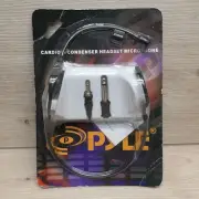 Pyle Cardioid Condenser Headset Microphone Flexible Wired Boom