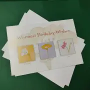 2 New Seasons Birthday Cards Vtg Religious Scripture Warmest Wishes Envelopes