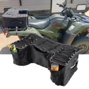 ATV Part Rear Rack Back Seat Storage Pack Luggage Bag Cushion Pad Padded - Black