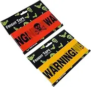 SOLUSTRE 2pcs Cordon Isolation Belt Hazard Halloween Warning Tape Halloween Barrier Tape Gaffer Scene Double Danger Warning Line Caution Retro Decor Decoration Party Supplies Orange Plastic