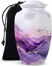 Abstract Decorative Memorial Large Urns for Human Ashes Adult Female & Male - Cremation Decorative Urn for Human Ashes 10 Inch - Funeral Ash Holders for Human Ashes