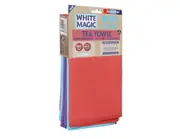 White Magic Eco Cloth Tea Towel Rainbow 3 Pack