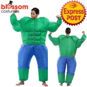 K354 Green Muscle Hulk Adult Fan Inflatable Costume Suit Superhero Hero Funny
