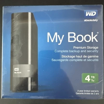 WD My Book Premium Storage 4TB External Hard Drive New Sealed