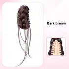 Synthetic Wig Ponytail Top Hair Claw Flower Bud Hair Extension Hairpiece _as