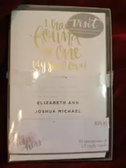 Studio His & Hers Wedding Invitations Reply Cards 50 Total Scripture Gold 2 Pks