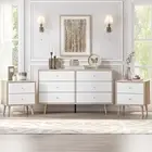 Merryluk 6 Drawer Chest of Drawers and 2 Bedside Tables Bedroom Sets