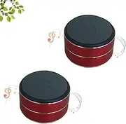 Buzzgo Speaker, Buzzgo Mini Speaker Bone Conduction, Portable Small Wireless with Suction Cup, for Bathroom or Outdoor (2 Red)