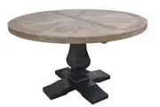 VI Velino Solid Timber Pedestal Base Round Dining Table