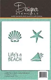 Life's a Beach Cookie and Craft Stencil by Designer Stencils