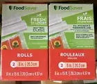 4 Rolls Clear 8" x 15' FoodSaver Vacuum Sealer roll