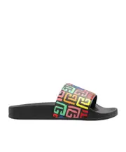 Balmain Kids Monogram Slip-On Slides 30 black