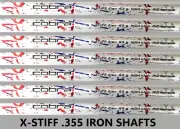 X STIFF Cobra Logo 4-Wedge GRAPHITE IRON SHAFTS 355 63g SET of 7
