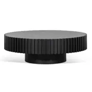 Alfaro Oak Round Coffee Table - Black