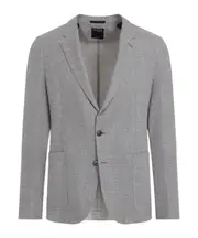 linen blazer IT52 ARGENTO UNITO