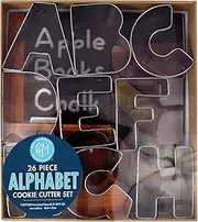 R&M International 1954 Alphabet 3" Cookie Cutters, 26-Piece Set in Gift Box