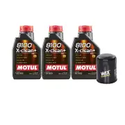 3L Motul 8100 X-CLEAN + 5W30 Wix Filter Motor Oil Change Kit API SN/CF (for: Honda)