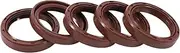 X AUTOHAUX Universal Oil Seal TC Double Lip W Steel Spring Seal Ring Rotary Shaft Seal 35x45x8mm High Pressure Fluorine Rubber Brown 5 Pcs