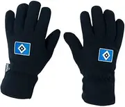 HSV Hamburger SV Thinsulate Fleece Gloves (M), black, Medium