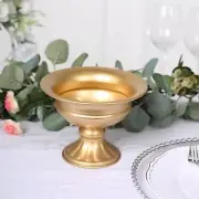 2 Gold 4 in Mini Compote VASES Wine Goblet Style Flower Pedestals Pots Events