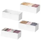 4 Pack 10" High Under Bed Storage Containers, Large Underbed Storage