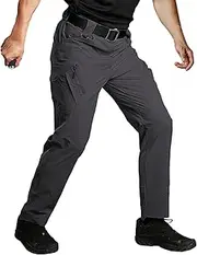 [Hiwise] Men's Quick Dry Tactical Pants Water Resistant Cargo Pants Stretch Lightweight Outdoor Work Hiking Pants