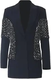 [Zadaos] Women Blazer Tassel Single Buttons Long Sleeve Ladies Blazer Coat Vintage Long Suit Jacket