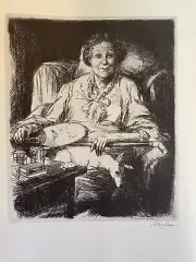 John Sloan "Mother" Plate Signed Lithograph Print Repro. 1930s