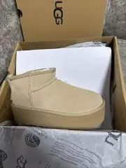 Size UK 6 - UGG Classic Ultra Mini Women's Boot Sand Brown - BARGAIN RRP £155