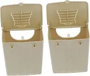 Generic 2pcs Box Bird Breeding Box Bird Feeder Cage Budgie Cages Feeders Small Bird Cage Chicken for Hens Coop Parakeet Hideout Birdcages Accessories Bird Breeding Case Crate Plastic