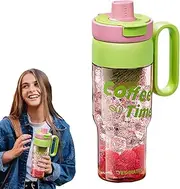 Mug with Handle, Travel Mug with Lid, Leak-proof Water Cup with Large Capacity and Straw - 850 ml Travel Mug with Double Drinking Mouth for Outdoor and Sports