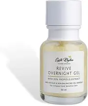 Earth Rhythm Revive Overnight Gel with 20% Propolis, Skin Balancing Face Gel, For Irritated & Sensitive Skin - 1.76 Oz / 50 ML