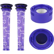 2 Pack Replacement Filter for Dyson V7 V8 Vacuum Parts,2pcs Pre-Filters and 2pcs HEPA Post-Filters Replacement Part # 965661-01 and 967478-01 (2 Set)