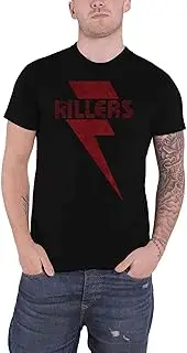 [The Killers] Killers Men's Red Bolt Slim Fit T-Shirt Black