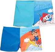 [United Labels] Paw Patrol Swimming Trunks for Boys Swimming Trunks Swimming Trunks Children Blue (Pack of 2)