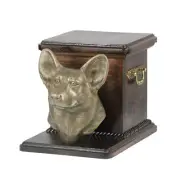 Pembroke Welsh Corgi wooden urn with a dog Art-Dog