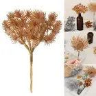 Box Adornment Gold Silver Faux Plant Simulation Flower Artificial Pine Branch