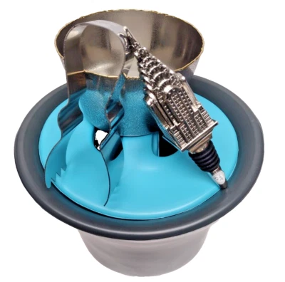 Combo BUILT 3 QT ICE BUCKET LID/TONGS, POLYURETHANE FOAM, SEDNA SLATE BLUE