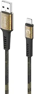 Comsol Rugged USB-A to Lightning Cable 1.2m Camoflage [MFi Certified] Compatible with iPhone 14/13/12/11/X/8/7/ 6/5 iPad Pro/iPad/iPad Air