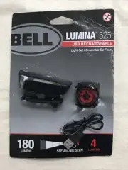 Bell Lumina 525 USB Rechargeable Bicycle Light Set 180 & 4 Lumens (Front & Rear)