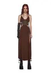 [DARKER WAVS] Fader Underbust Maxi Dress