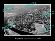 OLD POSTCARD SIZE PHOTO TAMPA FLORIDA, AERIAL VIEW OF THE TOWN c1940 2
